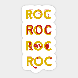 Rochester ROC fonts Sticker